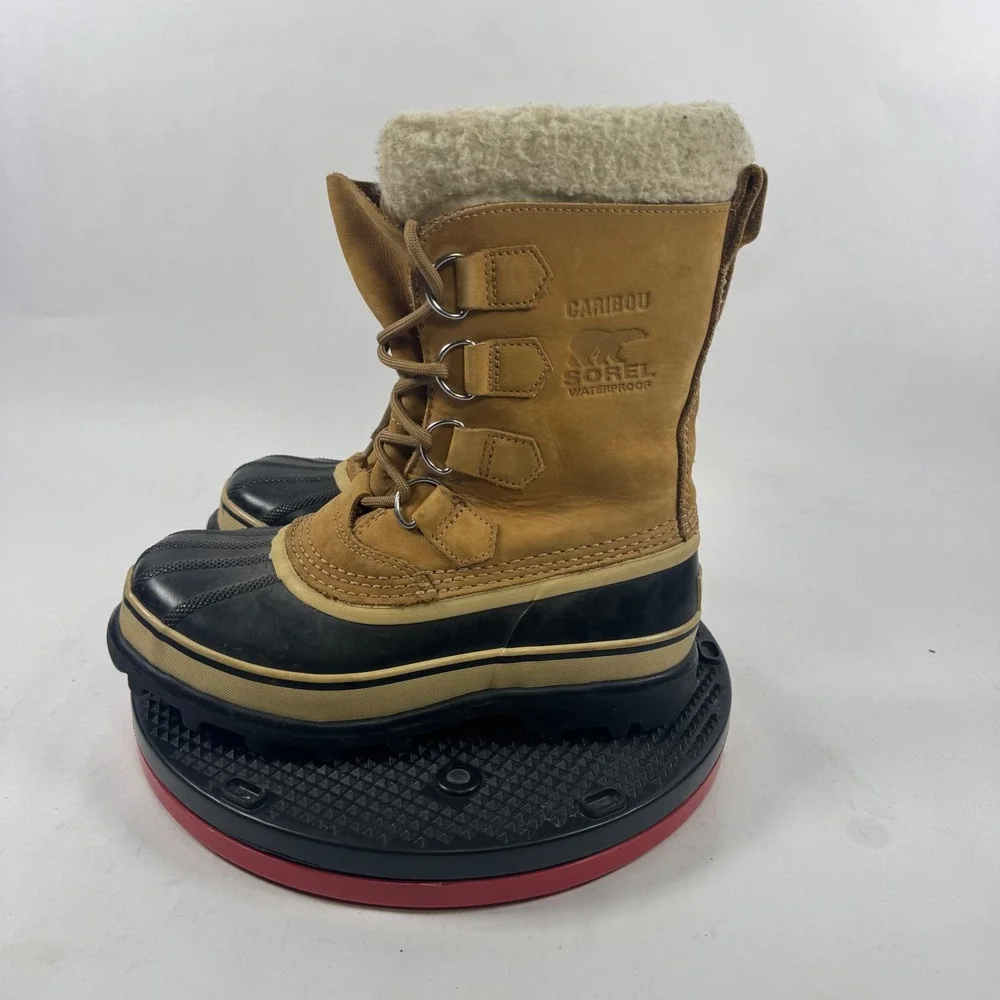 Women's Tan Sorel Caribou Winter Boots Waterproof Size 6‎ Removable Liner